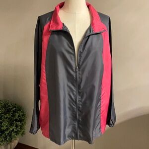 PARAGON women’s XL WINDBREAKER. Grey and pink color